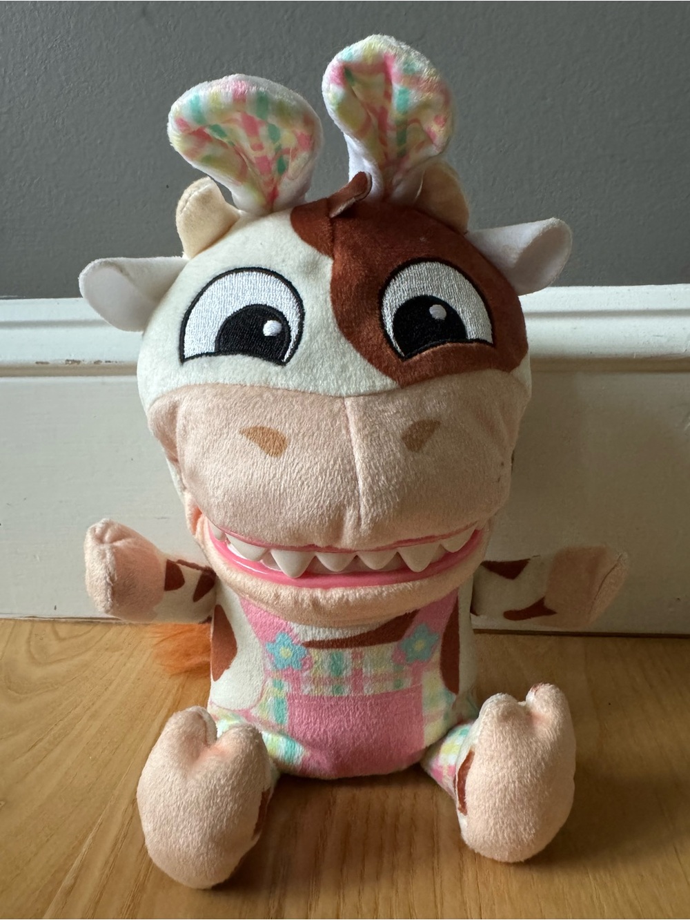 Chatter Chompers Cow Interactive Plush Talking Chomping Teeth Tested Works